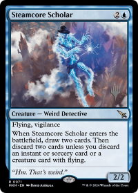 Steamcore Scholar - Promo Pack: Murders at Karlov Manor (PPMKM) #71p - Rare Magic: The Gathering Trading Card