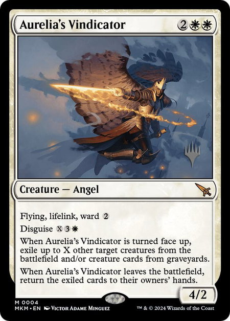 Aurelia's Vindicator - Promo Pack: Murders at Karlov Manor Magic: The Gathering trading card