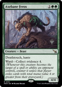 Axebane Ferox - Promo Pack: Murders at Karlov Manor (PPMKM) #153p - Rare Magic: The Gathering Trading Card