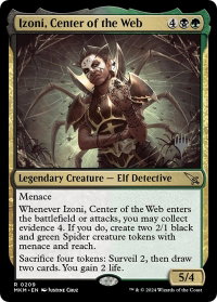 Izoni, Center of the Web - Promo Pack: Murders at Karlov Manor (PPMKM) #209p - Rare Magic: The Gathering Trading Card