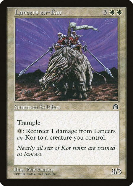 Lancers en-Kor - Stronghold Magic: The Gathering trading card