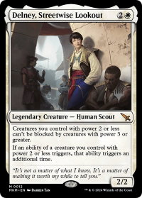 Delney, Streetwise Lookout - Promo Pack: Murders at Karlov Manor (PPMKM) #12p - Mythic Rare Magic: The Gathering Trading Card