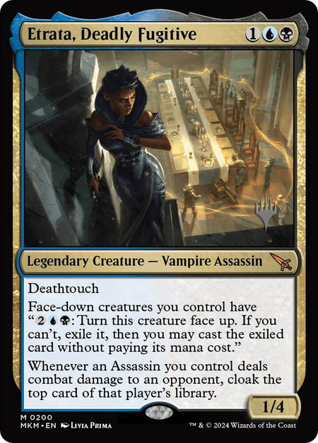 Etrata, Deadly Fugitive - Promo Pack: Murders at Karlov Manor Magic: The Gathering trading card
