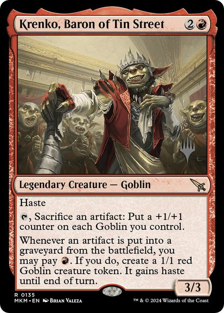 Krenko, Baron of Tin Street - Promo Pack: Murders at Karlov Manor Magic: The Gathering trading card