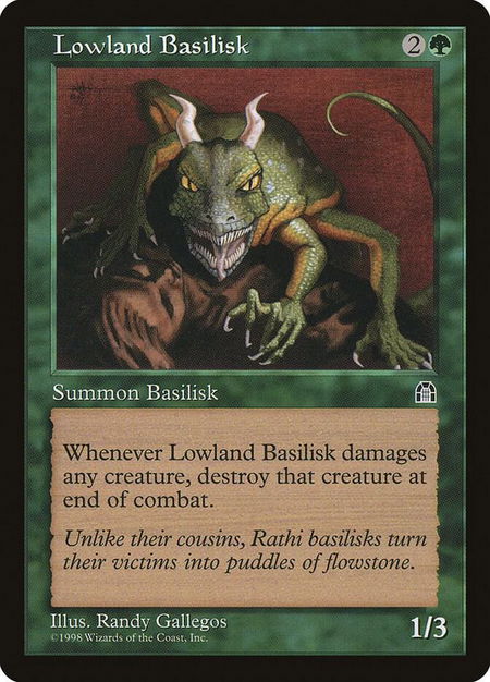 Lowland Basilisk - Stronghold Magic: The Gathering trading card