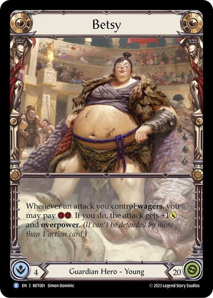 Betsy - Blitz Deck: Heavy Hitters - Betsy Flesh and Blood trading card