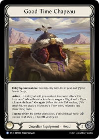 Good Time Chapeau - Blitz Deck: Heavy Hitters - Betsy #BET004 - Rare Flesh and Blood Trading Card