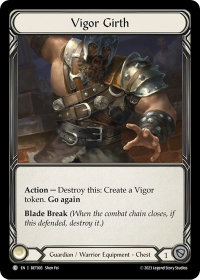 Vigor Girth - Blitz Deck: Heavy Hitters - Betsy #BET005 - Common Flesh and Blood Trading Card