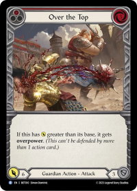 Over the Top (Red) - Blitz Deck: Heavy Hitters - Betsy #BET010 - Rare Flesh and Blood Trading Card