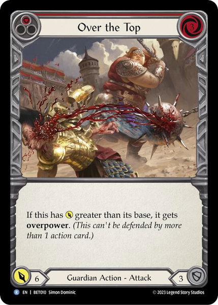 Over the Top (Red) - Blitz Deck: Heavy Hitters - Betsy Flesh and Blood trading card