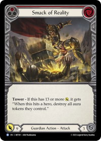Smack of Reality - Blitz Deck: Heavy Hitters - Betsy #BET011 - Rare Flesh and Blood Trading Card