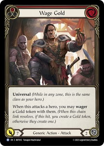 Wage Gold (Red) - Blitz Deck: Heavy Hitters - Betsy #BET012 - Rare Flesh and Blood Trading Card