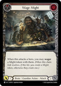 Wage Might (Red) - Blitz Deck: Heavy Hitters - Betsy #BET013 - Common Flesh and Blood Trading Card