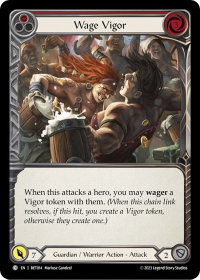 Wage Vigor (Red) - Blitz Deck: Heavy Hitters - Betsy #BET014 - Common Flesh and Blood Trading Card