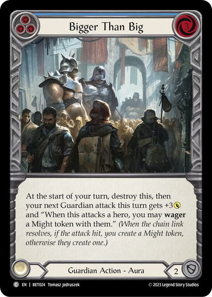Bigger Than Big (Blue) trading card from Blitz Deck: Heavy Hitters - Betsy Bigger Than Big (Blue) - Blitz Deck: Heavy Hitters - Betsy Flesh and Blood trading card