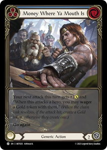 Money Where Ya Mouth Is (Blue) - Blitz Deck: Heavy Hitters - Betsy #BET025 - Common Flesh and Blood Trading Card