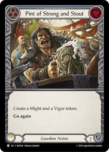Pint of Strong and Stout - Blitz Deck: Heavy Hitters - Betsy Flesh and Blood trading card