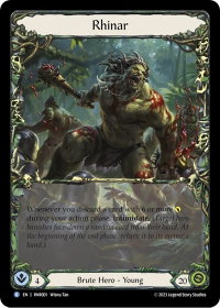 Rhinar - Blitz Deck: Heavy Hitters - Rhinar  #RNR001 - Rare Flesh and Blood Trading Card