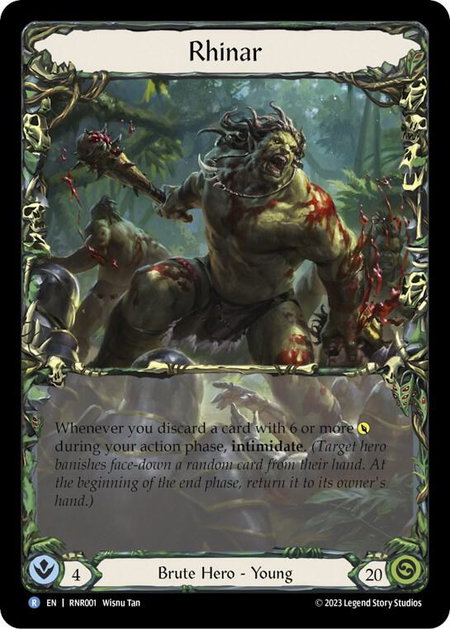 Rhinar - Blitz Deck: Heavy Hitters - Rhinar Flesh and Blood trading card