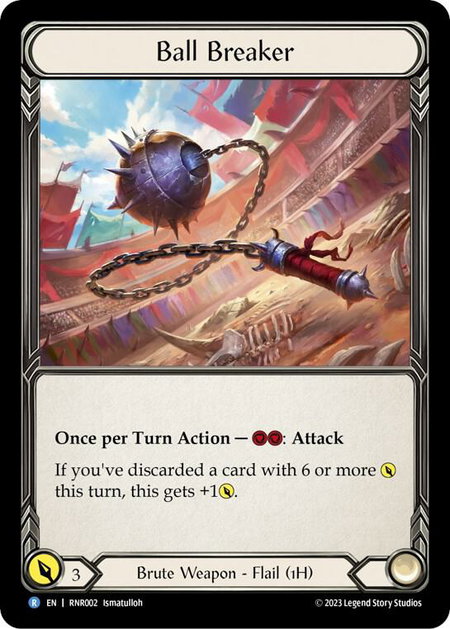 Ball Breaker trading card from Blitz Deck: Heavy Hitters - Rhinar Ball Breaker - Blitz Deck: Heavy Hitters - Rhinar Flesh and Blood trading card