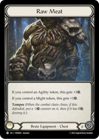Raw Meat - Blitz Deck: Heavy Hitters - Rhinar  #RNR005 - Common Flesh and Blood Trading Card