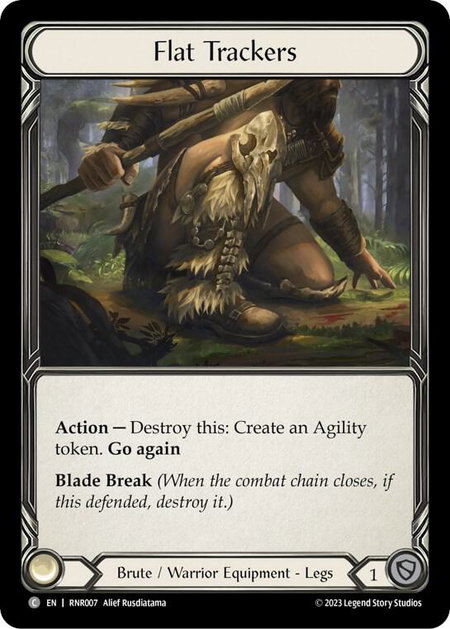 Flat Trackers trading card from Blitz Deck: Heavy Hitters - Rhinar Flat Trackers - Blitz Deck: Heavy Hitters - Rhinar Flesh and Blood trading card