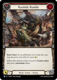Rawhide Rumble (Red) - Blitz Deck: Heavy Hitters - Rhinar  #RNR015 - Rare Flesh and Blood Trading Card