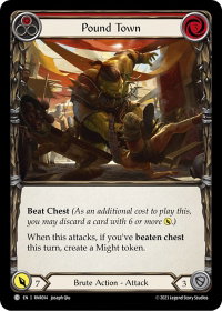 Pound Town (Red) - Blitz Deck: Heavy Hitters - Rhinar  #RNR014 - Common Flesh and Blood Trading Card