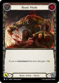 Beast Mode (Red) - Blitz Deck: Heavy Hitters - Rhinar  #RNR011 - Rare Flesh and Blood Trading Card