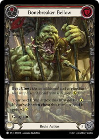 Bonebreaker Bellow (Red) - Blitz Deck: Heavy Hitters - Rhinar  #RNR016 - Common Flesh and Blood Trading Card