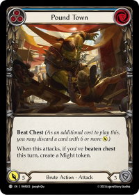 Pound Town (Blue) - Blitz Deck: Heavy Hitters - Rhinar  #RNR023 - Common Flesh and Blood Trading Card