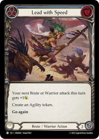Lead with Speed (Blue) - Blitz Deck: Heavy Hitters - Rhinar  #RNR026 - Common Flesh and Blood Trading Card