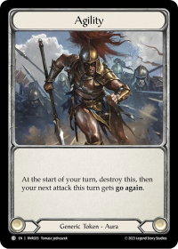 Agility - Blitz Deck: Heavy Hitters - Rhinar  #RNR029 - Token Flesh and Blood Trading Card