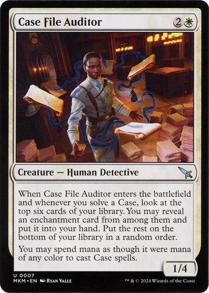 Case File Auditor (b) trading card from Murders at Karlov Manor Case File Auditor (b) - Murders at Karlov Manor Magic: The Gathering trading card