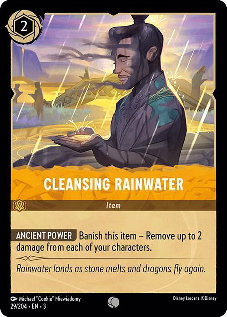 Cleansing Rainwater - Into the Inklands Disney Lorcana trading card