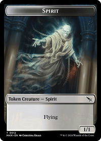 Spirit Token - Murders at Karlov Manor (MKM) #12 - Token Magic: The Gathering Trading Card