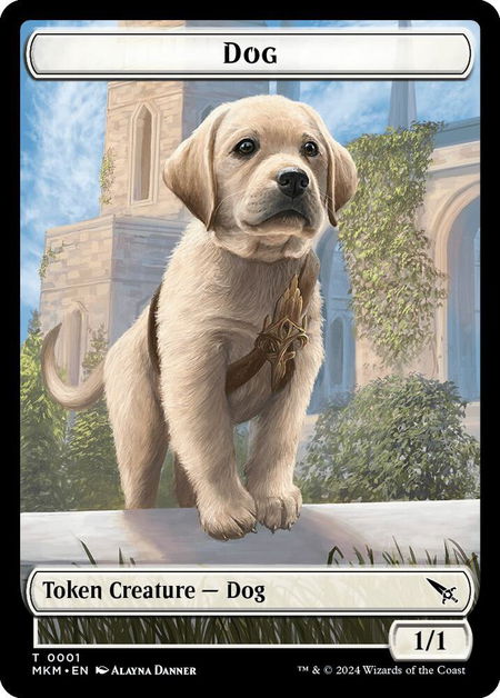 Dog Token - Murders at Karlov Manor Magic: The Gathering trading card