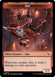 Imp Token - Murders at Karlov Manor (MKM) #7 - Token Magic: The Gathering Trading Card