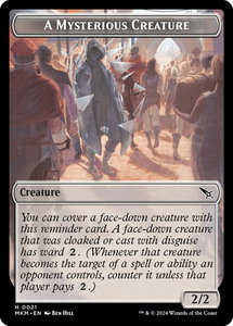 A Mysterious Creature Token - Murders at Karlov Manor (MKM) #21 - Token Magic: The Gathering Trading Card