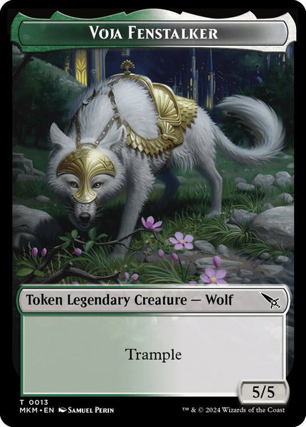Voja Fenstalker Token trading card from Murders at Karlov Manor Voja Fenstalker Token - Murders at Karlov Manor Magic: The Gathering trading card