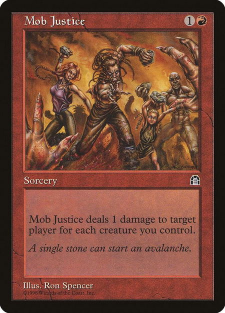 Mob Justice - Stronghold Magic: The Gathering trading card