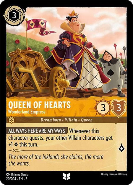 Queen of Hearts - Wonderland Empress - Into the Inklands Disney Lorcana trading card