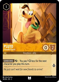 Pluto - Friendly Pooch - Into the Inklands (3) #18/204 - Uncommon Disney Lorcana Trading Card