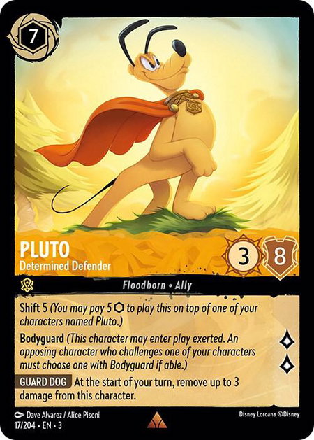 Pluto - Determined Defender - Into the Inklands Disney Lorcana trading card