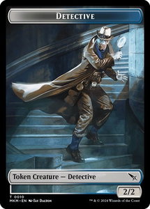 Detective // Ooze Double-Sided Token - Murders at Karlov Manor (MKM) #10 // 8 - Token Magic: The Gathering Trading Card