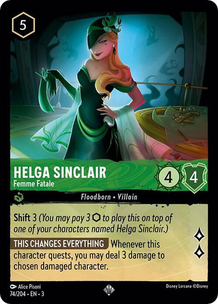 Helga Sinclair - Femme Fatale - Into the Inklands Disney Lorcana trading card