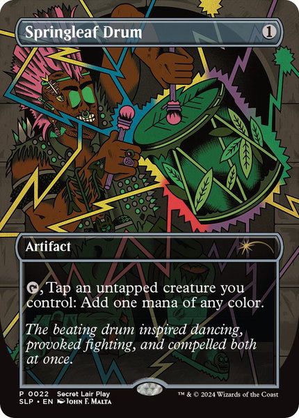 Springleaf Drum - Secret Lair Showdown Magic: The Gathering trading card