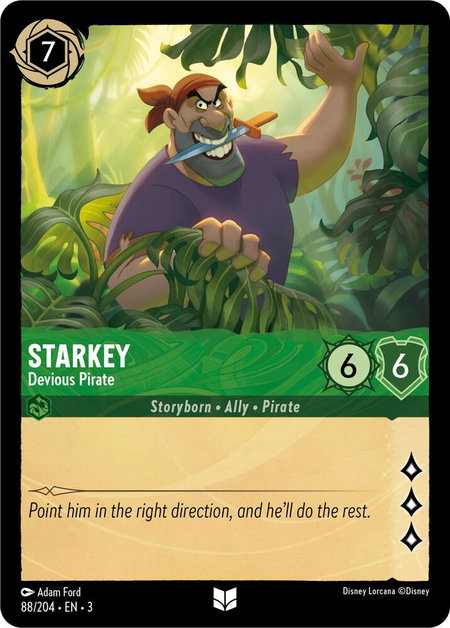 Starkey - Devious Pirate - Into the Inklands Disney Lorcana trading card