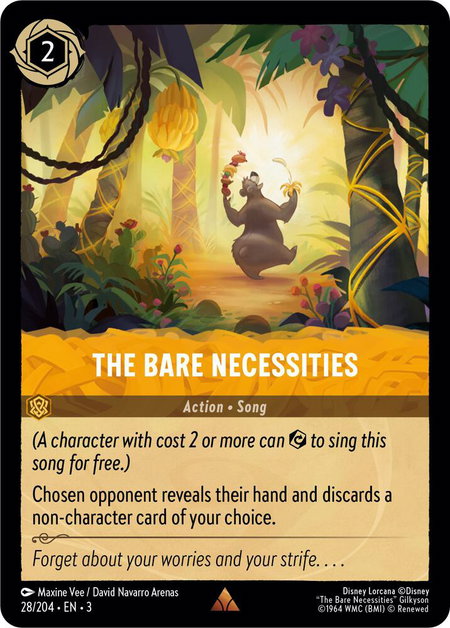 The Bare Necessities - Into the Inklands Disney Lorcana trading card