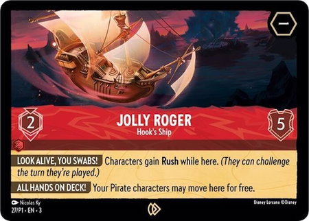 Jolly Roger - Hook's Ship - Disney Lorcana Promo Cards Disney Lorcana trading card